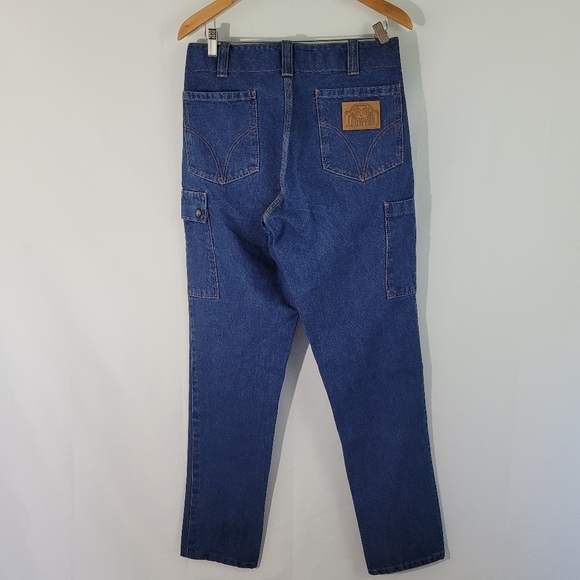 Krahe Zunft European Blue High Rise Double Front Zip Skinny Cargo Jeans Size W31 - Picture 5 of 10